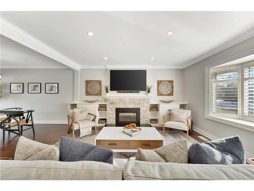 66 Devon Street, Brantford, ON - Indoor Photo Showing Living Room With Fireplace