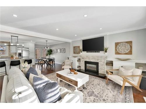 66 Devon Street, Brantford, ON - Indoor Photo Showing Living Room With Fireplace