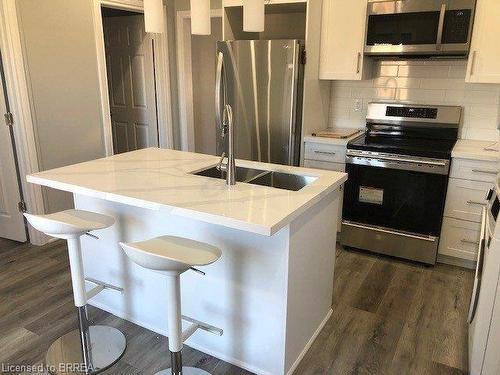 161 Dundas Street, Brantford, ON - Indoor Photo Showing Kitchen With Double Sink