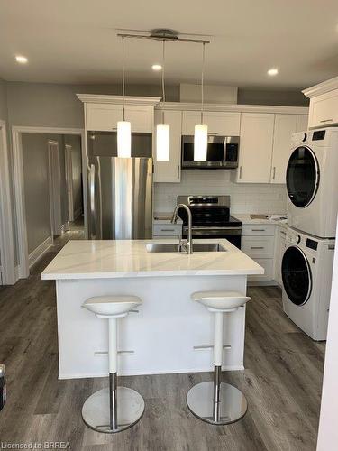 161 Dundas Street, Brantford, ON - Indoor Photo Showing Kitchen With Double Sink
