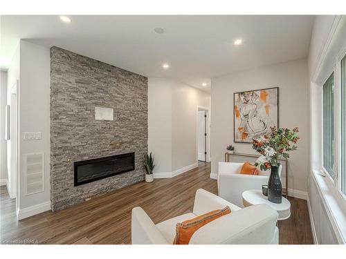 51 Brown Street W, Waterford, ON - Indoor Photo Showing Living Room With Fireplace