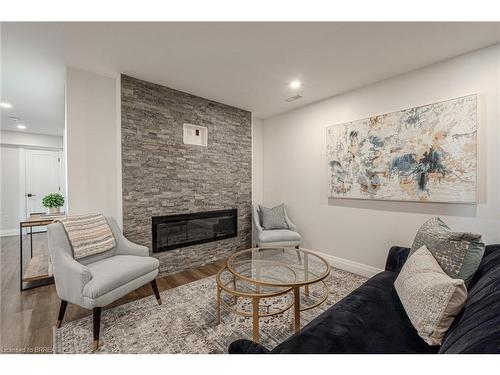 51 Brown Street W, Waterford, ON - Indoor Photo Showing Living Room With Fireplace