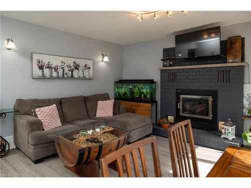 6 Bannister Street, Oakland, ON - Indoor Photo Showing Living Room With Fireplace