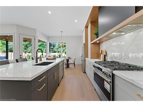 141 Parkside Drive, Brantford, ON - Indoor Photo Showing Kitchen With Double Sink With Upgraded Kitchen