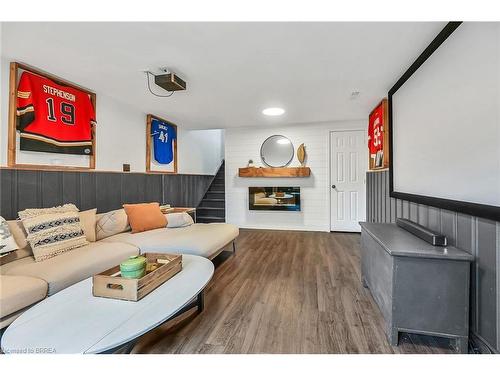 21 Burdock Boulevard, Brantford, ON - Indoor Photo Showing Living Room With Fireplace