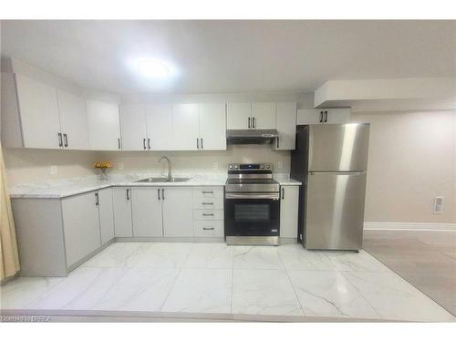 Lower-22 Ian Ormston Drive, Kitchener, ON - Indoor Photo Showing Kitchen With Double Sink