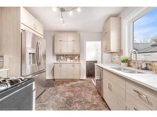 52 Charing Cross Street, Brantford, ON - Indoor Photo Showing Kitchen With Double Sink