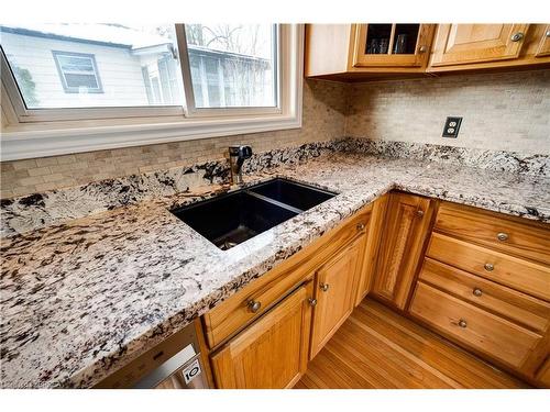 133 Burwell Street, Brantford, ON - Indoor Photo Showing Kitchen With Double Sink