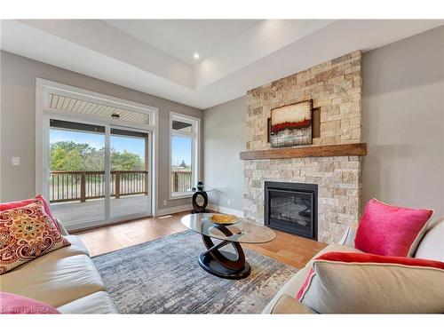105 Craddock Boulevard, Jarvis, ON - Indoor Photo Showing Living Room With Fireplace