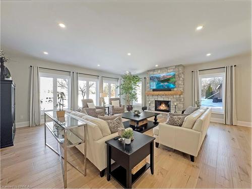 360 Robinson Road, Brantford, ON - Indoor Photo Showing Living Room With Fireplace