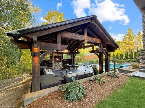 360 Robinson Road, Brantford, ON - Outdoor With In Ground Pool With Exterior