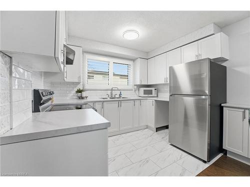 F-281 Stanley Street, Brantford, ON - Indoor Photo Showing Kitchen With Double Sink
