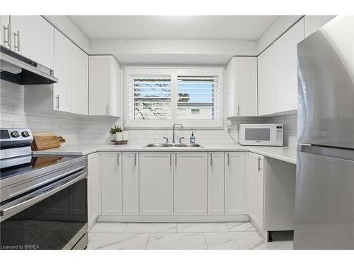 F-281 Stanley Street, Brantford, ON - Indoor Photo Showing Kitchen With Double Sink