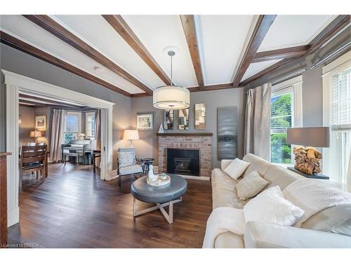 47 Mountain Park Avenue, Hamilton, ON - Indoor Photo Showing Living Room With Fireplace
