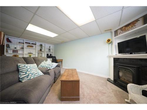5 Burdock Boulevard, Brantford, ON - Indoor Photo Showing Living Room With Fireplace