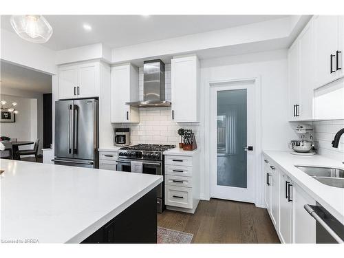 20 Cumberland Street, Brantford, ON - Indoor Photo Showing Kitchen With Double Sink With Upgraded Kitchen