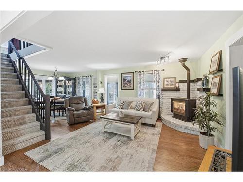 87 Norwich Road, Scotland, ON - Indoor Photo Showing Living Room With Fireplace