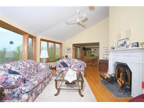 546299 Sideroad 4B, Kimberley, ON - Indoor Photo Showing Living Room With Fireplace