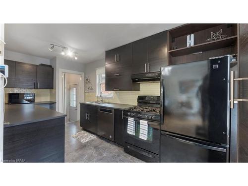 69 Lyons Avenue, Brantford, ON - Indoor Photo Showing Kitchen With Double Sink