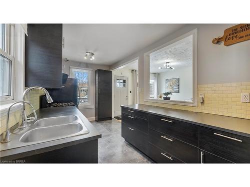 69 Lyons Avenue, Brantford, ON - Indoor Photo Showing Kitchen With Double Sink