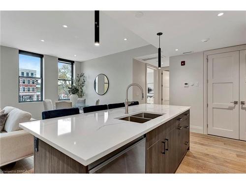 202-7 Grand River Street N, Paris, ON - Indoor Photo Showing Kitchen With Double Sink