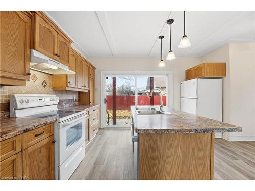 12 St James Street, Brantford, ON - Indoor Photo Showing Kitchen With Double Sink
