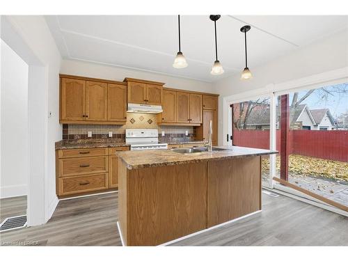 12 St James Street, Brantford, ON - Indoor Photo Showing Kitchen With Double Sink