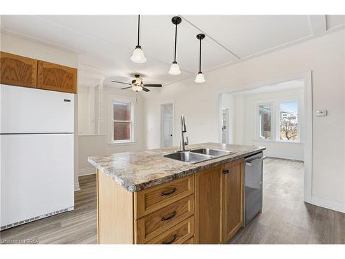 12 St James Street, Brantford, ON - Indoor Photo Showing Kitchen With Double Sink