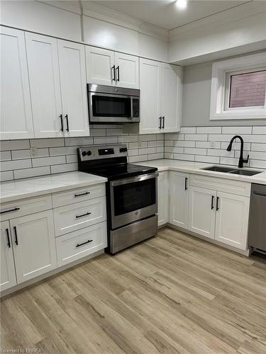 266 Dalhousie Street, Brantford, ON - Indoor Photo Showing Kitchen With Double Sink With Upgraded Kitchen