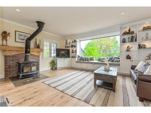 5944 Eighth Line, Hillsburgh, ON - Indoor Photo Showing Living Room With Fireplace