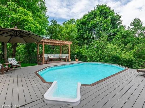 11 Terry Court, Halton Hills, ON - Outdoor With In Ground Pool With Deck Patio Veranda