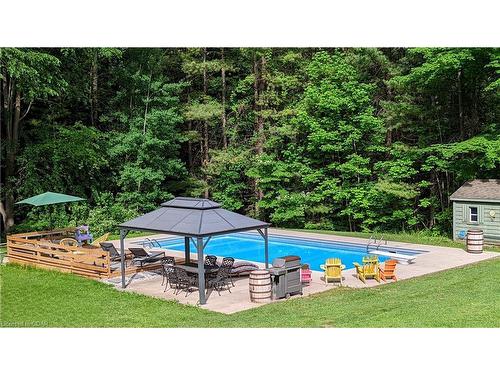 4098 Darkwood Road Road, Puslinch, ON - Outdoor With In Ground Pool With Backyard