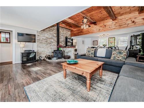 724 Seventh Street, Belwood Lake, ON - Indoor Photo Showing Living Room With Fireplace