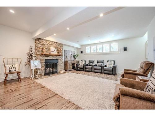 115 Dirksen Court, Kitchener, ON - Indoor Photo Showing Living Room With Fireplace