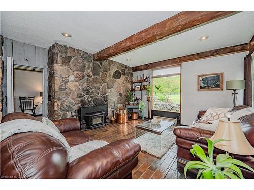 1159 Campbellville Road, Milton, ON - Indoor Photo Showing Living Room With Fireplace