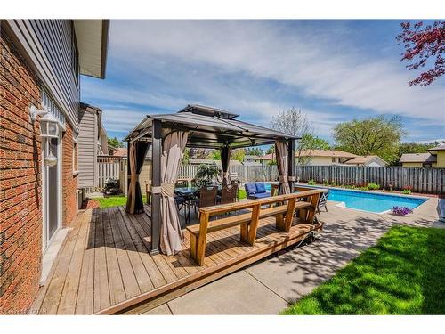 23 Meadow Crescent, Guelph, ON - Outdoor With In Ground Pool With Deck Patio Veranda