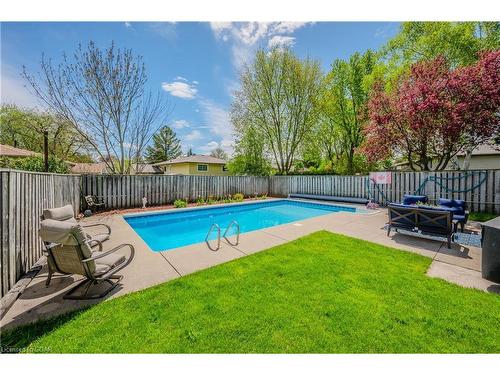 23 Meadow Crescent, Guelph, ON - Outdoor With In Ground Pool With Backyard