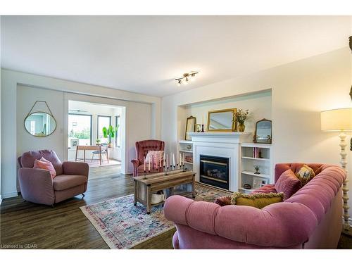 38 Grassyplain Drive, Hamilton, ON - Indoor Photo Showing Living Room With Fireplace