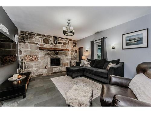 8292 Wilson Street, Guelph/Eramosa, ON - Indoor Photo Showing Living Room With Fireplace