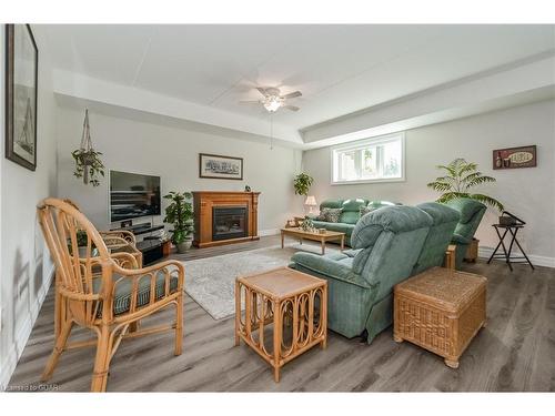 5-19 Stumpf Street, Elora, ON - Indoor Photo Showing Living Room With Fireplace