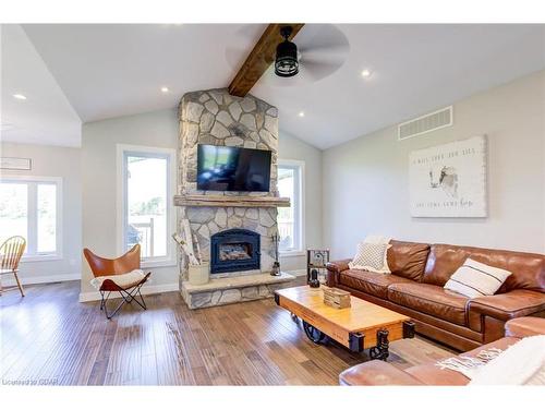 133 Parker Drive, Kenilworth, ON - Indoor Photo Showing Living Room With Fireplace