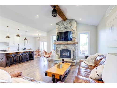 133 Parker Drive, Kenilworth, ON - Indoor Photo Showing Living Room With Fireplace