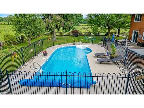 5497 Sixth Line, Erin, ON - Outdoor With In Ground Pool With Deck Patio Veranda With Backyard