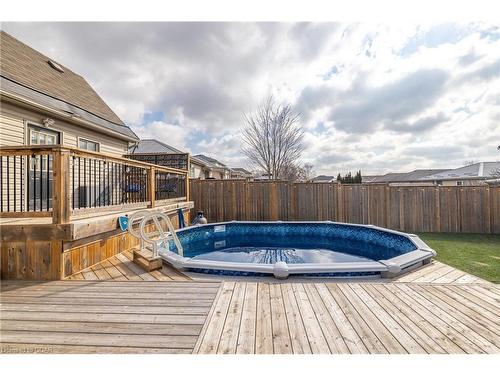 199 North Street E, Tillsonburg, ON - Outdoor With Above Ground Pool With Deck Patio Veranda