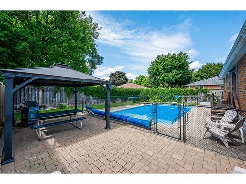 153 Anne Boulevard, Milton, ON - Outdoor With In Ground Pool With Backyard