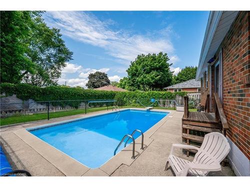 153 Anne Boulevard, Milton, ON - Outdoor With In Ground Pool With Backyard