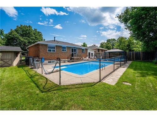 153 Anne Boulevard, Milton, ON - Outdoor With In Ground Pool With Backyard With Exterior