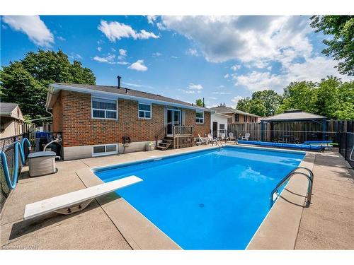 153 Anne Boulevard, Milton, ON - Outdoor With In Ground Pool With Backyard With Exterior