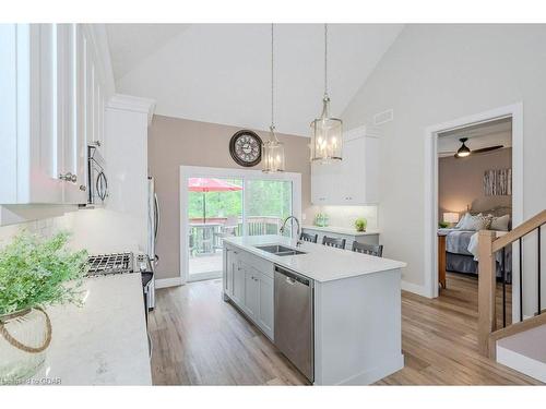 18-744 Nelson Street W, Port Dover, ON - Indoor Photo Showing Kitchen With Double Sink