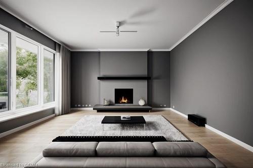 100 Fall Street N, Rockwood, ON - Indoor Photo Showing Living Room With Fireplace